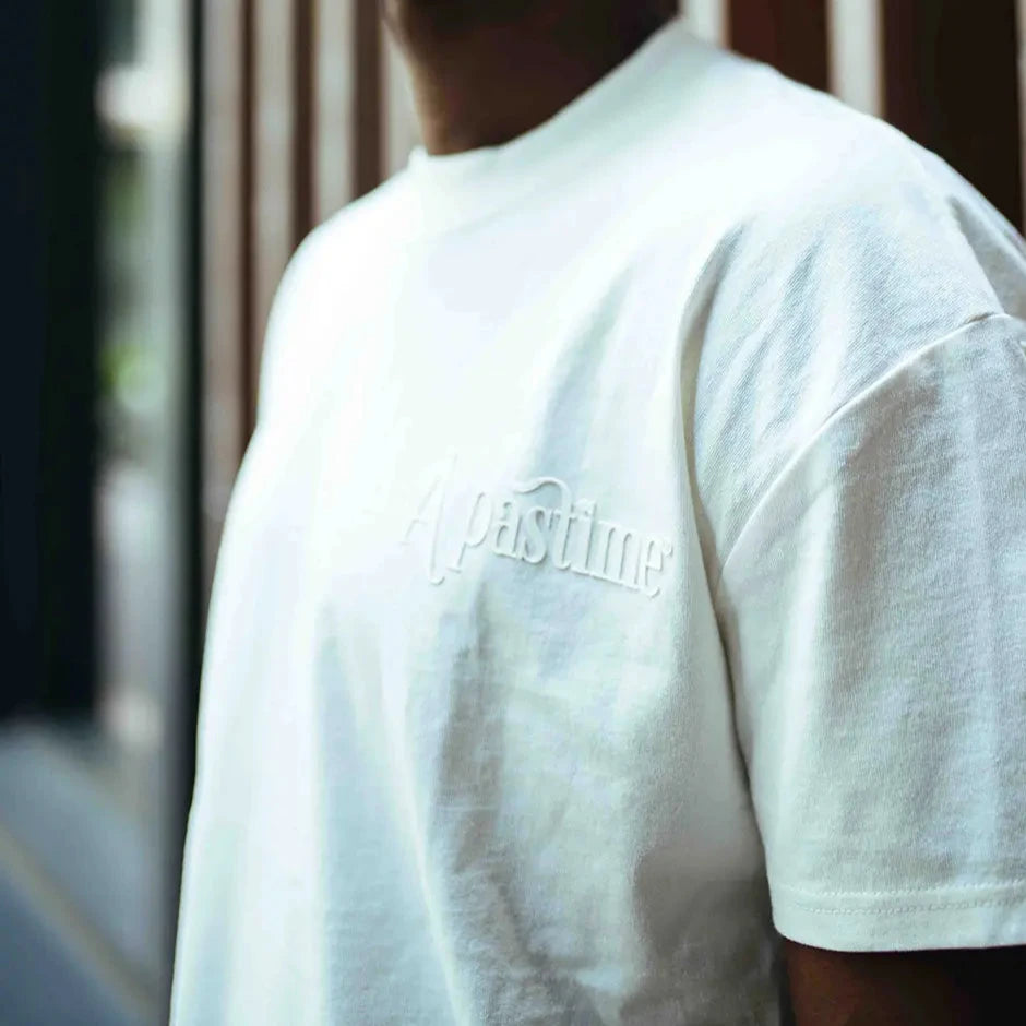 Classic heavyweight cotton knit tee cream