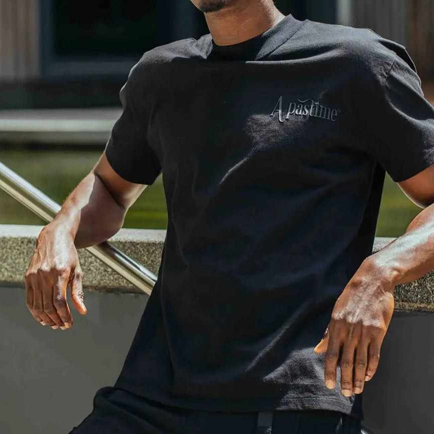 Classic heavyweight cotton knit tee black