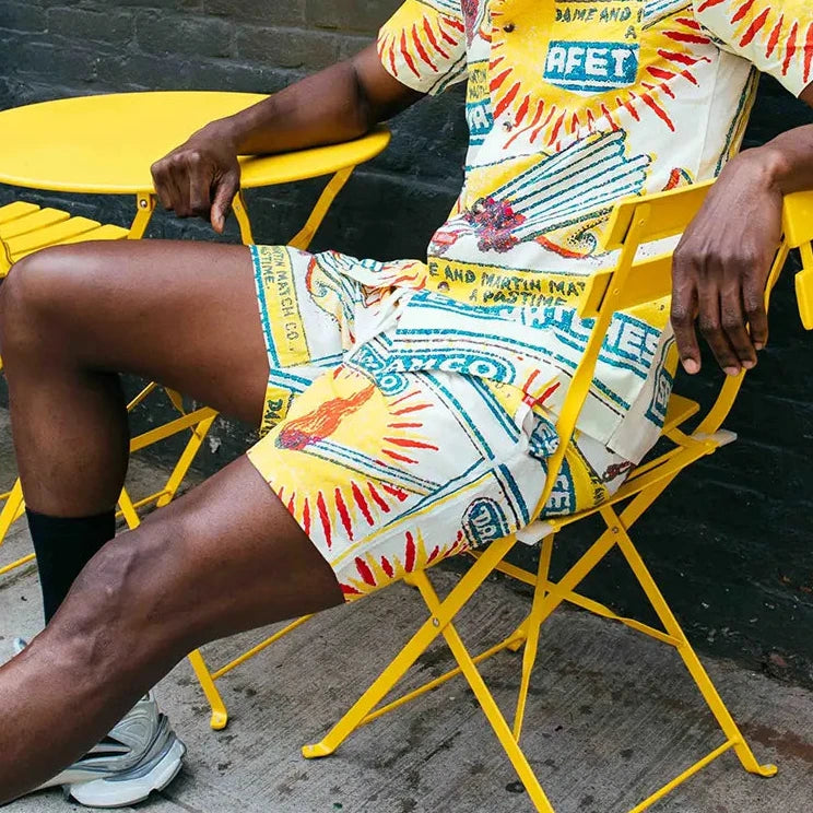 Vacation in Portugal relaxed short cream