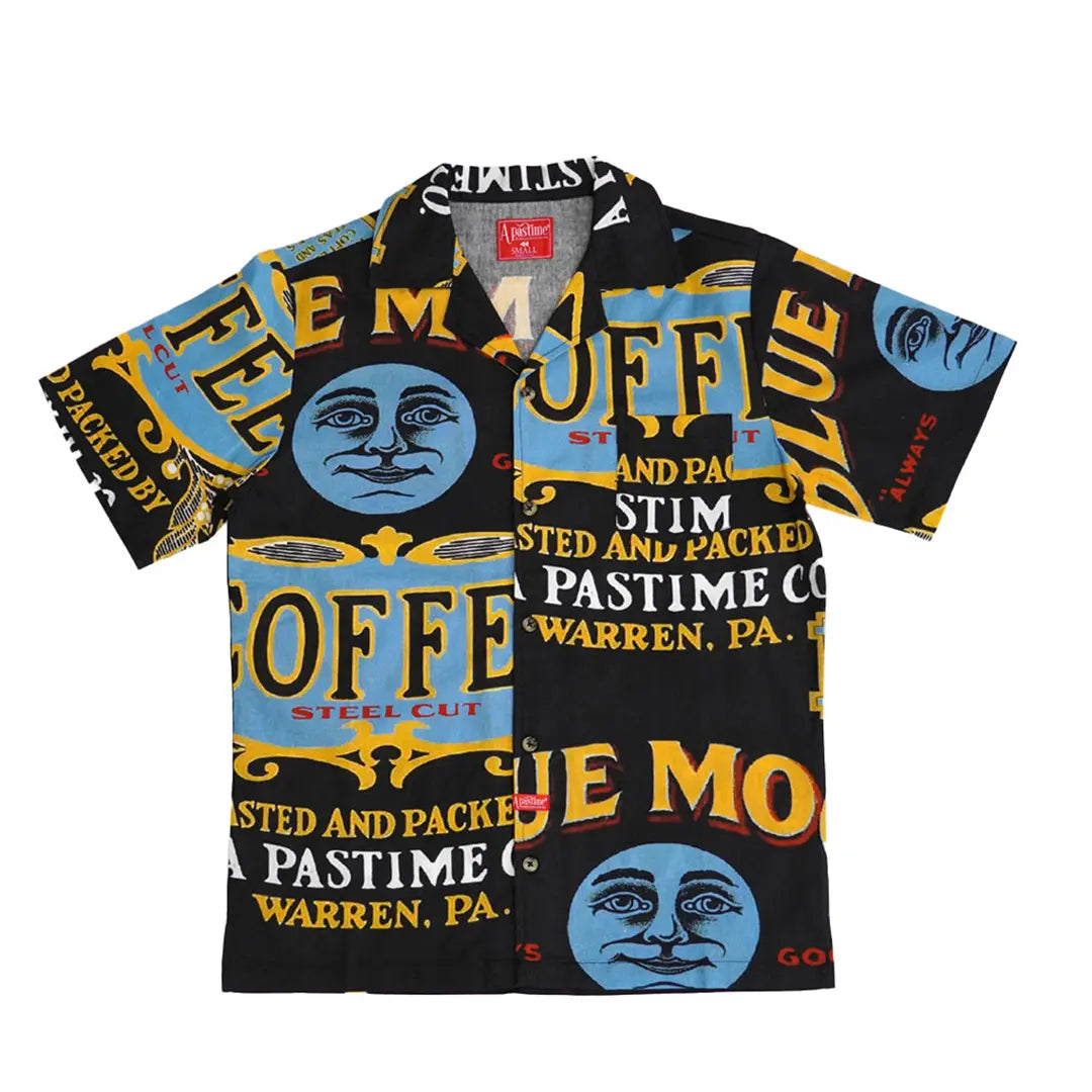 Vacation in Portugal printed relaxed shirt black